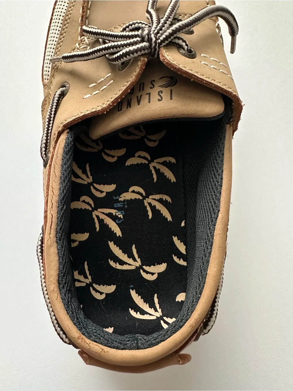 Island Surf Men's Tan Boat Shoes